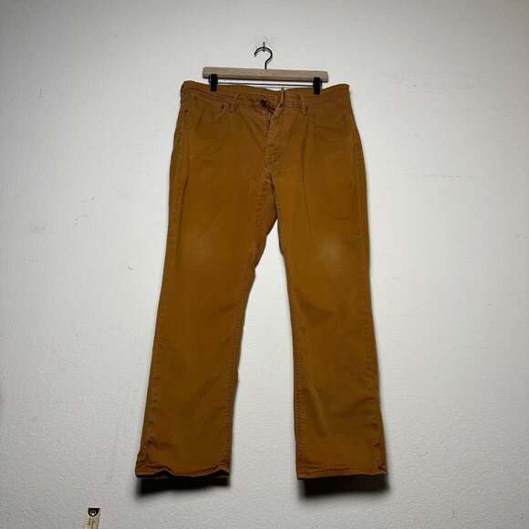 Levi 511 Brown Denim Jean Pant Men 38x30 Black Label Workwear Slim Straight - Picture 1 of 12